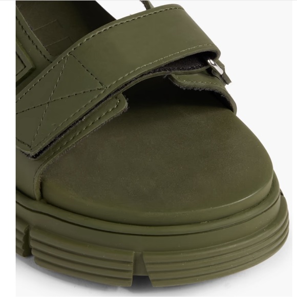 GANNI Recycled Rubber Hiking Sandals - Kalamata Green SZ 38, Hardly Worn - Picture 6 of 7